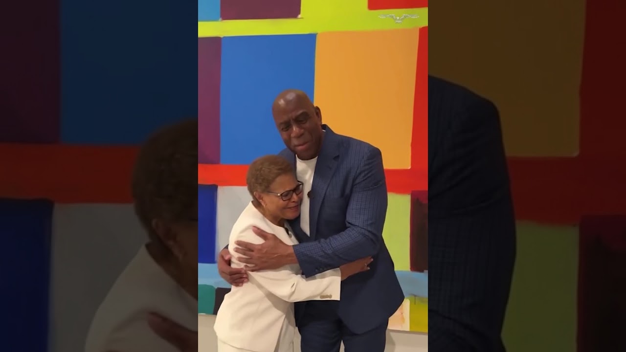 Magic Johnson cites Karen Bass's record in endorsement