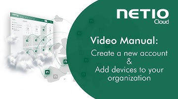 NETIO Cloud Video Manual: Create a new account & Add devices to your organization