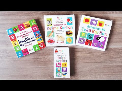 0-3 Yaş Bebek Zeka ve Eğitici Kartlar Seti 4 Adet - Tiny Kids