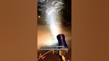 3D printed snow cannon Skadi | test run #2 #3dprinted #snow #diy #snowcannon  #shorts