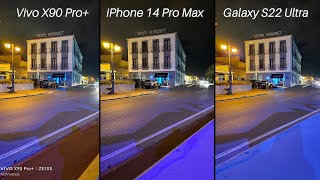 Techtablets Wideo Vivo X90 Pro+ Vs iPhone 14 Pro Vs Galaxy S22 Ultra Camera Comparison
