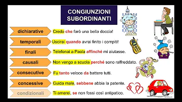 Quali sono tutte le congiunzioni semplici?