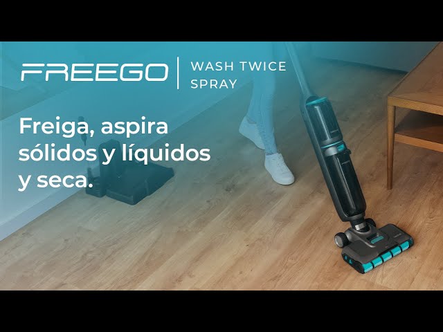 Cecotec FreeGo Wash&Vacuum Aspirador/Fregona Eléctrica sin Cable 200W