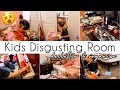 Extreme kids room declutter extremely disgusting room declutter and organize with me 2022