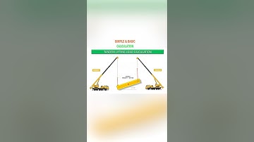 Tandem Lifting - Load calculation for each crane part 1 #shorts #lifting