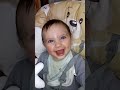 Beautiful Italian baby laughing.