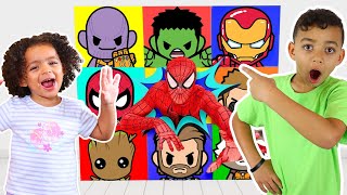 Anwar and Leah Play Superhero Giant Smash Game | DIY Costumes Using Science Experiment at Home