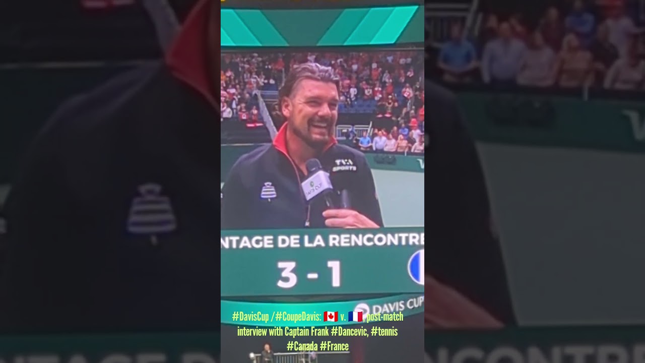 #DavisCup /#CoupeDavis:🇨🇦 v. 🇫🇷, post-match with Captain Frank #Dancevic, #tennis #Canada #France