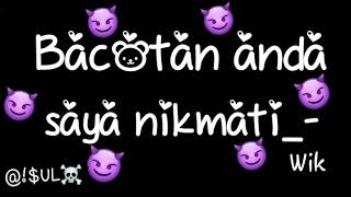 Bacot anda saya nikmati