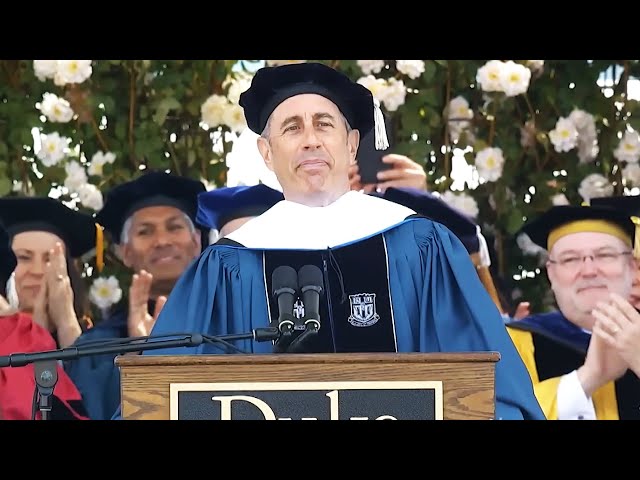 Duke Students Walk Out as Jerry Seinfeld Delivers Speech class=