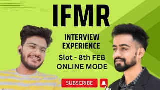 IFMR INTERVIEW EXPERIENCE By Akshit | Questions Asked | Online Mode