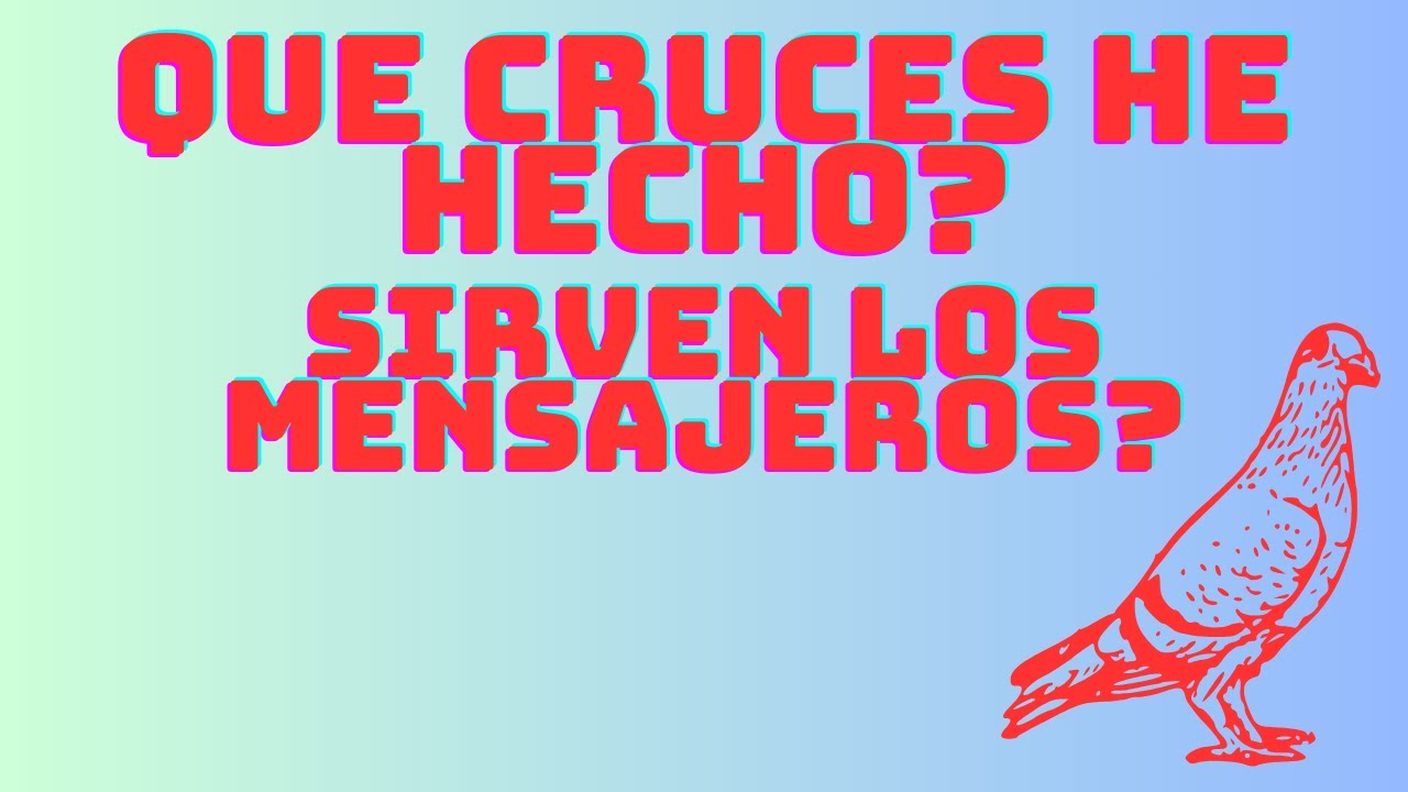 Que cruces he hecho? De donde salieron mis palomos? Sirven los mensajeros. Respuesta a suscriptor
