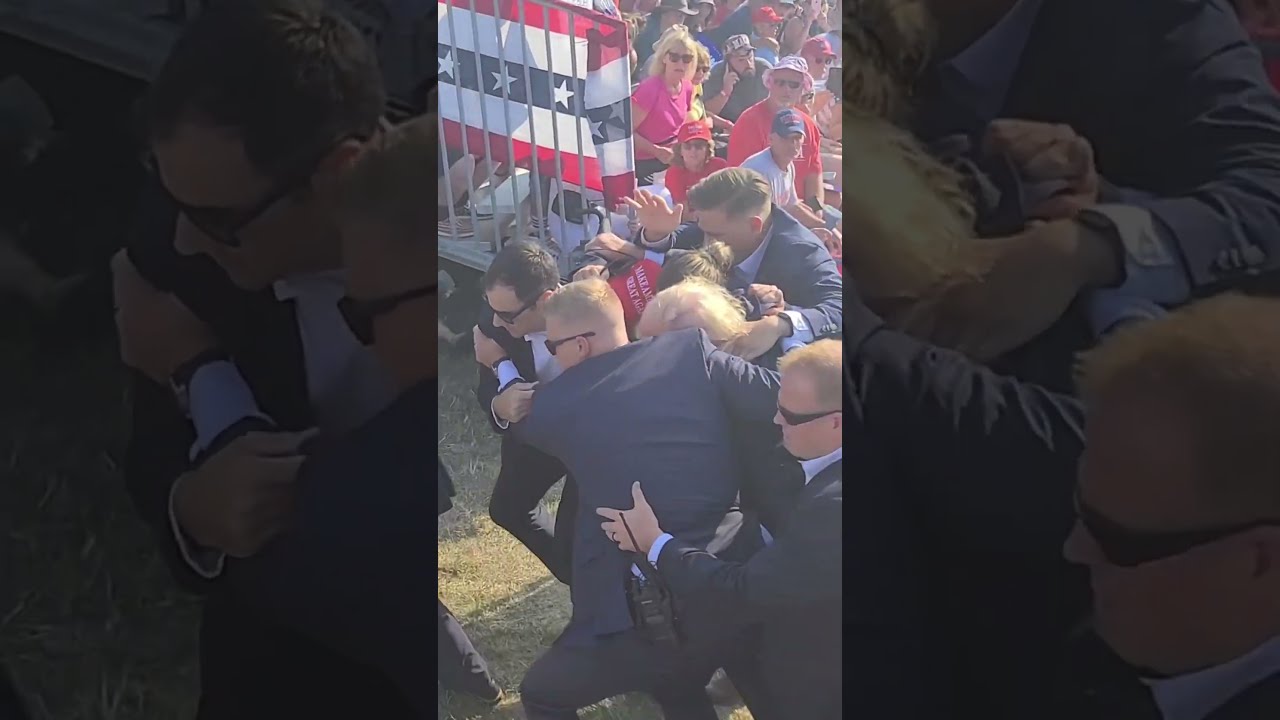 NEW Footage Of Secret Service Rushing Trump To Car