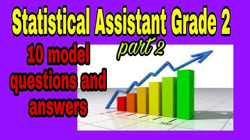 statistical assistant grade 2 |model questions and answers |statistics exam |#psc #statistics part 2