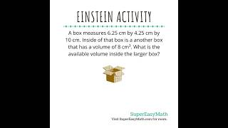What is the available volume? #mathwithtiffany #math #supereasymath #einsteinactivity #volume