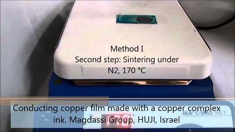 Copper Conducting Film Prepared with a copper complex Ink