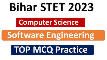 Bihar STET 2023 Computer Science || Software Engineering Question Practice With Details Explanation