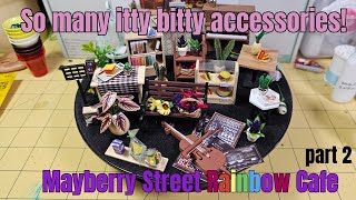 Mayberry Street: Rainbow Cafe 🌈Tiny books, plants and sandwiches! step by step tutorial #miniatures