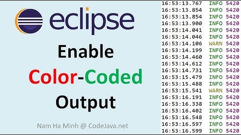 Eclipse: Enable Color Coded Output