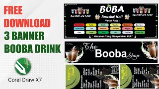 3 File Banner BOBA Terbaru || Free Download CDR