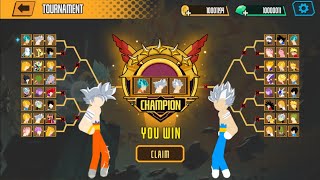 Stickman Dragon Fight Goku, Vegeta, Gogeta Vs Jiren, Beerus, Vigito!