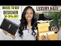 LUXURY HAUL Gucci, Balenciaga + WHERE TO BUY REAL DESIGNER BAGS & SHOES for DISCOUNT CHEAP 2020