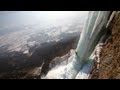 Extreme ice climbing - Cascade de l'Oule, France (V+, 5+)