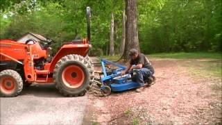 How to set up a rear finish mower