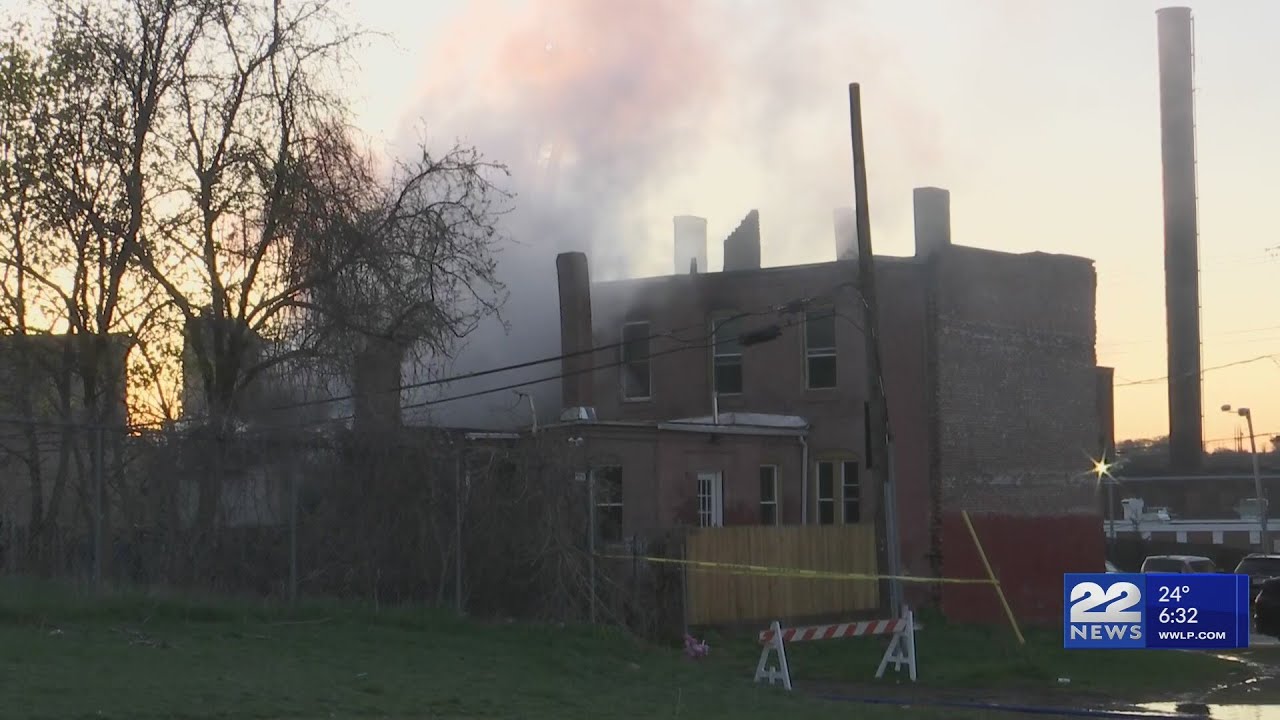 Newton Street in Holyoke closed as crews put out fire - YouTube