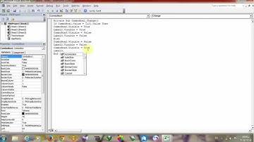 اكسل vba شرح خاصية الآظهار والآخفاء فى combobox