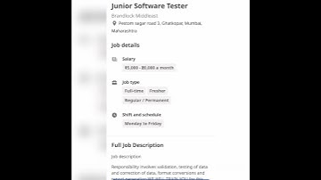 Junior Software Tester#fresher #experienced #getemployed #youtubeshorts #softwaretestingjobs #qajobs