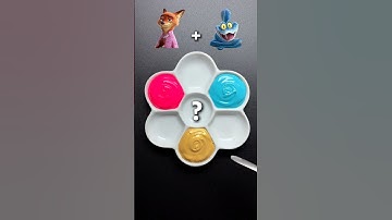 Guess the mixed color of Zootopia 2#zootopia2 #colormixing #satisfying #sharkzhan