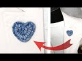 Джинсовая брошь "Сердце" своими руками | DIY denim brooch "Heart" | Broche de mezclilla