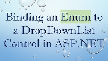 Binding an Enum to a DropDownList Control in ASP.NET
