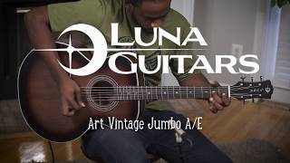 Art Vintage Jumbo Solid Top Acoustic-Electric Guitar