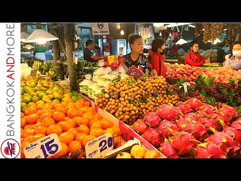 THAI FRUITS And More | Samrong Fresh Market BANGKOK