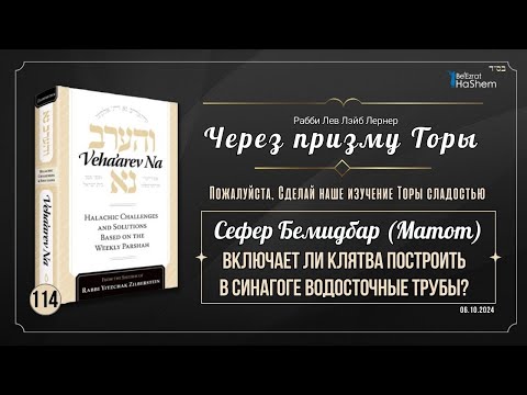 𝟭𝟭𝟰. Через призму Торы: Включает ли клятва построить в синагоге водосточные трубы | Бемидбар (Матот)