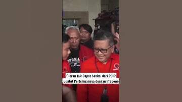 Gibran Tak Dapat Sanksi dari PDIP Buntut Pertemuannya dengan Prabowo #news #shorts #berita