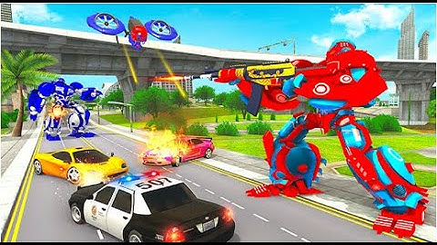 Amazing Police Drone Robot Car Part-2 | City Rescue Drone Robot Android GamePlay | By Game Crazy