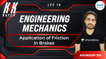 Application of Friction in Brakes L - 14 | Engineering Mechanics | GATE 2022 | K2K Batch