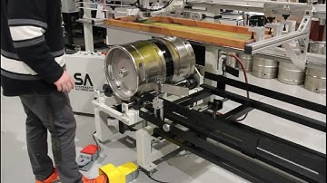 Automatic KEG Screen Printing Machine With integrated UV Curing - Featured in Discovery Channel