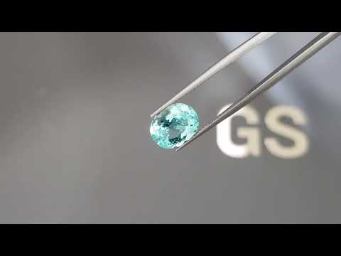 Neon blue Paraiba tourmaline in oval cut 3.13 carats, Mozambique Video  № 1