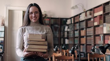 A Stack Of Books Stock Video