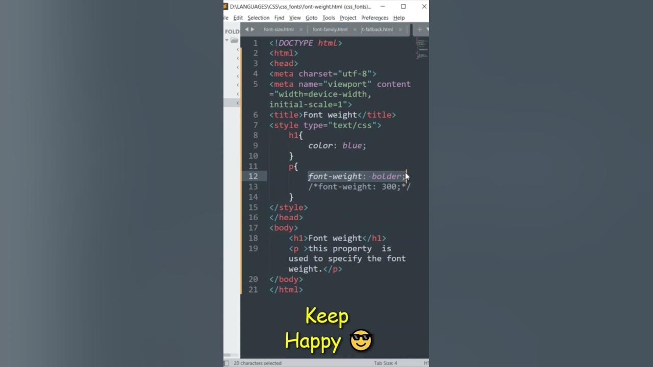 Font weight in css how to use font weight in css font weight ko kaise