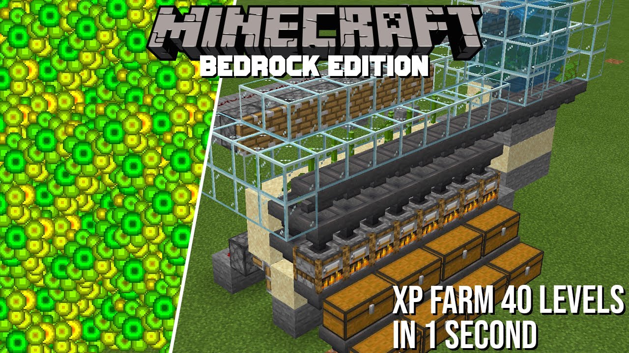 Simple/Fast Xp Farm: 40 Levels In 1 Second: Minecraft MCPE (1.14/1.15
