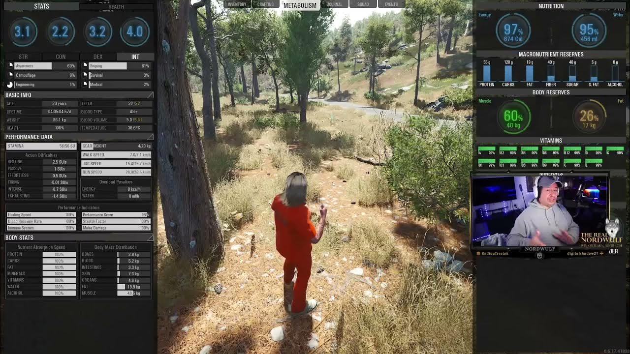 SCUM Starting Stats for Survival YouTube