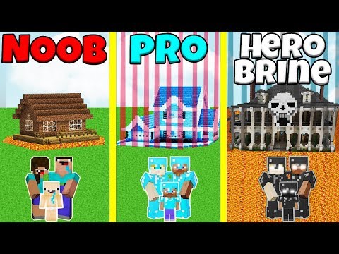 minecraft-battle:-noob-vs-pro-vs-herobrine:-safest-family-house-build-challenge-/-animation