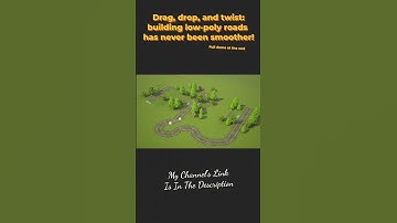 Modeling spline-based roads - Blender Short #blender3d #3dmodeling #shorts #gameassets