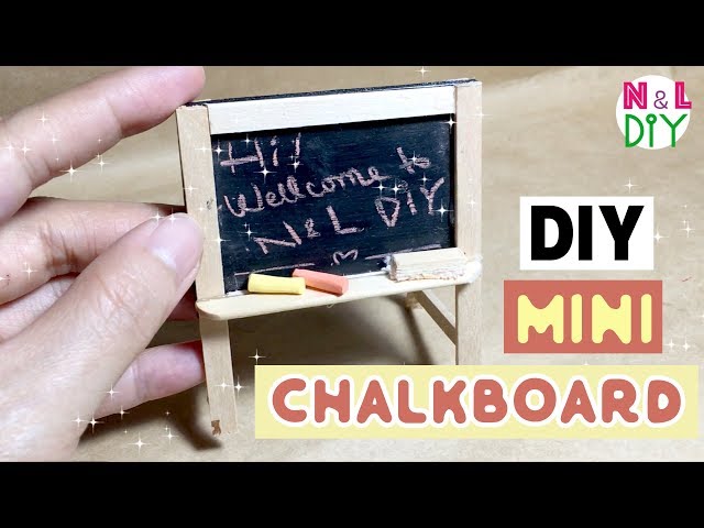 DIY Miniature Chalkboard for Dollhouse  How to make mini Chalkboard 