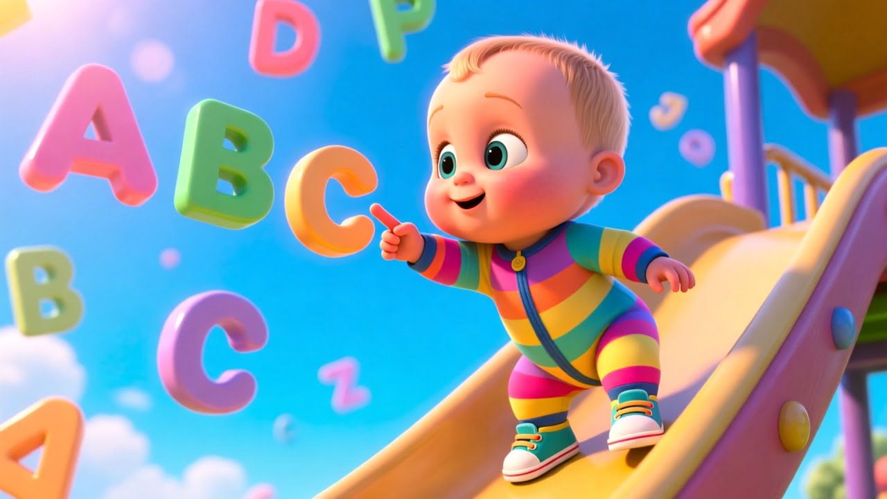 Baby Joins Playground Fun 🛝🎵 Fun Outdoor Song for Kids | Learn Numbers, Colors, and ABCs